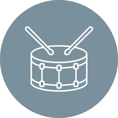 Davul vektör simgesi. Yazdırma, mobil ve web uygulamaları için kullanılabilir.