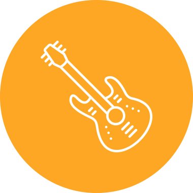 Gitar vektör simgesi. Yazdırma, mobil ve web uygulamaları için kullanılabilir.