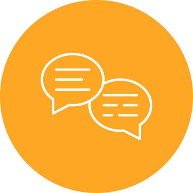 Sohbet vektörü simgesi. Yazdırma, mobil ve web uygulamaları için kullanılabilir.