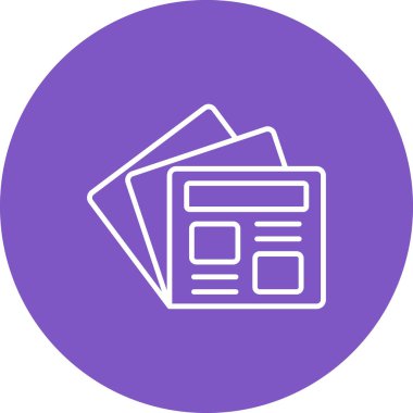 Gazete vektör simgesi. Yazdırma, mobil ve web uygulamaları için kullanılabilir.