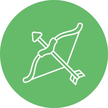 Okçuluk vektör simgesi. Yazdırma, mobil ve web uygulamaları için kullanılabilir.