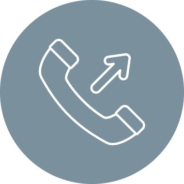 Giden Arama vektör simgesi. Yazdırma, mobil ve web uygulamaları için kullanılabilir.