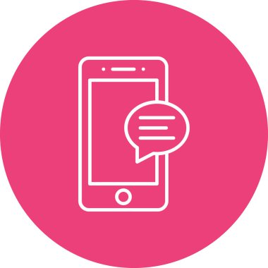 Telefon Mesaj vektör simgesi. Yazdırma, mobil ve web uygulamaları için kullanılabilir.