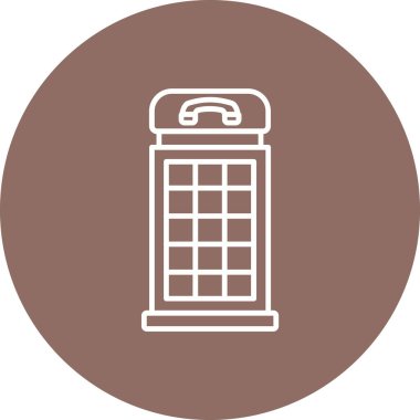 Booth vektör ikonuna telefon et. Yazdırma, mobil ve web uygulamaları için kullanılabilir.