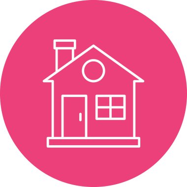 Ev vektör simgesi. Yazdırma, mobil ve web uygulamaları için kullanılabilir.