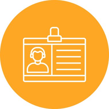 Kimlik kartı vektör simgesi. Yazdırma, mobil ve web uygulamaları için kullanılabilir.