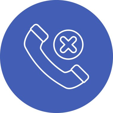 Reddedilmiş Arama vektör simgesi. Yazdırma, mobil ve web uygulamaları için kullanılabilir.