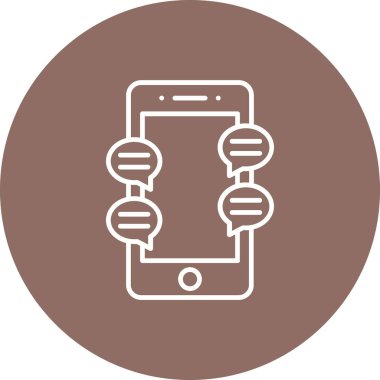 Mobil Sohbet vektör simgesi. Yazdırma, mobil ve web uygulamaları için kullanılabilir.