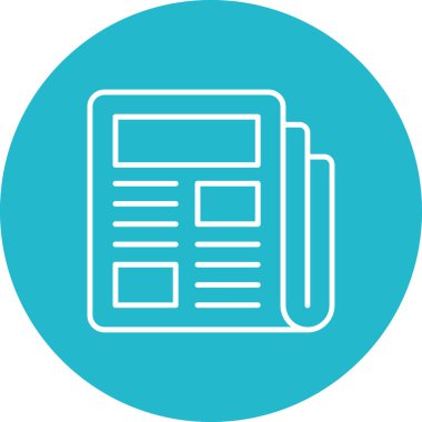 Gazete vektör simgesi. Yazdırma, mobil ve web uygulamaları için kullanılabilir.