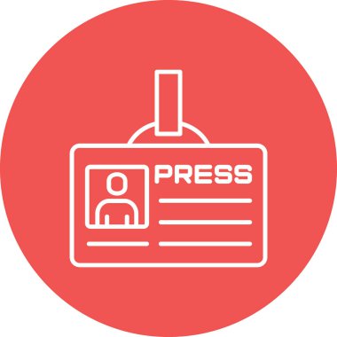 Kimlik kartı vektör simgesi. Yazdırma, mobil ve web uygulamaları için kullanılabilir.