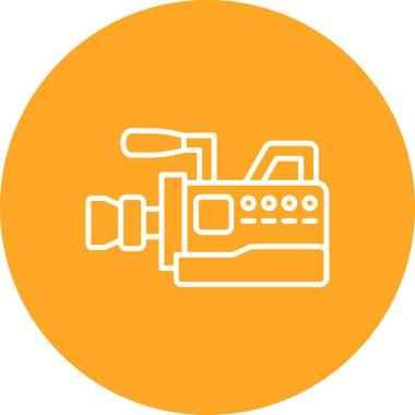Video kamera vektör simgesi. Yazdırma, mobil ve web uygulamaları için kullanılabilir.