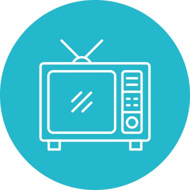 Televizyon vektör simgesi. Yazdırma, mobil ve web uygulamaları için kullanılabilir.