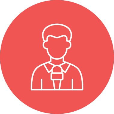 Gazeteci vektör simgesi. Yazdırma, mobil ve web uygulamaları için kullanılabilir.