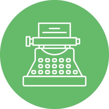 Daktilo vektör simgesi. Yazdırma, mobil ve web uygulamaları için kullanılabilir.