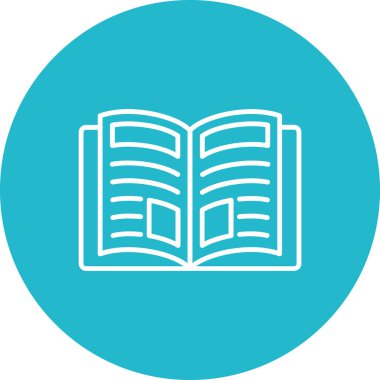 Dergi vektör simgesi. Yazdırma, mobil ve web uygulamaları için kullanılabilir.