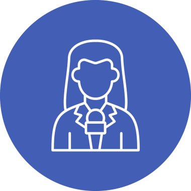 Gazeteci vektör simgesi. Yazdırma, mobil ve web uygulamaları için kullanılabilir.