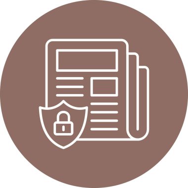 Gizli vektör simgesi. Yazdırma, mobil ve web uygulamaları için kullanılabilir.