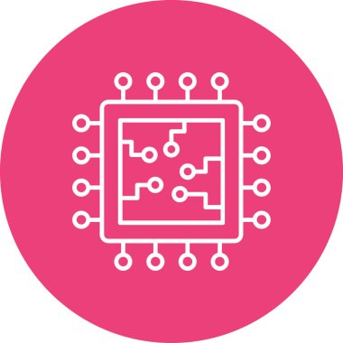 Mikroçip vektör simgesi. Yazdırma, mobil ve web uygulamaları için kullanılabilir.