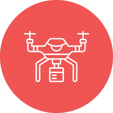 Drone Taşıma vektör simgesi. Yazdırma, mobil ve web uygulamaları için kullanılabilir.