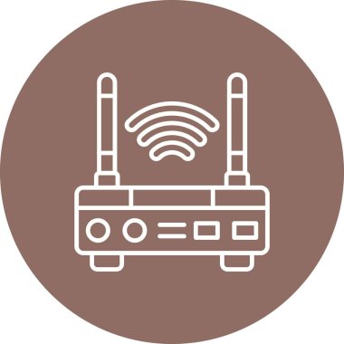 Wifi Router vektör simgesi. Yazdırma, mobil ve web uygulamaları için kullanılabilir.
