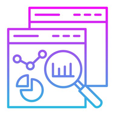 Analitik vektör simgesi. Yazdırma, mobil ve web uygulamaları için kullanılabilir.