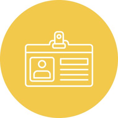 Kimlik kartı vektör simgesi. Yazdırma, mobil ve web uygulamaları için kullanılabilir.