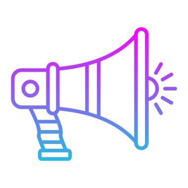 Megafon vektör simgesi. Yazdırma, mobil ve web uygulamaları için kullanılabilir.