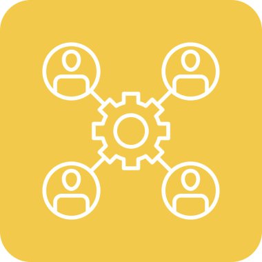 Takım çalışması vektör simgesi. Yazdırma, mobil ve web uygulamaları için kullanılabilir.