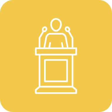 Konuşma vektör simgesi. Yazdırma, mobil ve web uygulamaları için kullanılabilir.