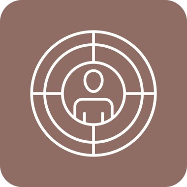 Hedef vektör simgesi. Yazdırma, mobil ve web uygulamaları için kullanılabilir.