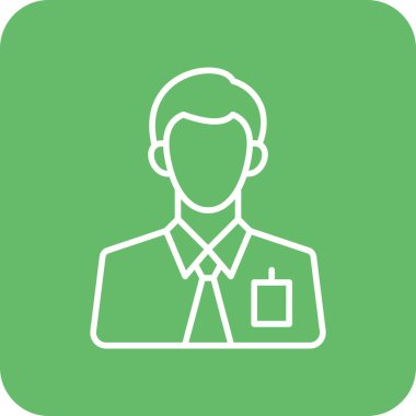 Çalışan vektör simgesi. Yazdırma, mobil ve web uygulamaları için kullanılabilir.