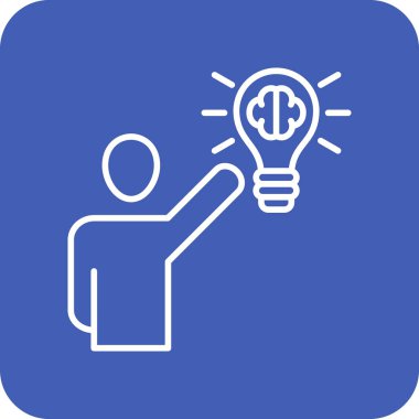 Vektör ikonu düşünüyorum. Yazdırma, mobil ve web uygulamaları için kullanılabilir.