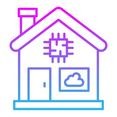 Akıllı Ev vektör simgesi. Yazdırma, mobil ve web uygulamaları için kullanılabilir.