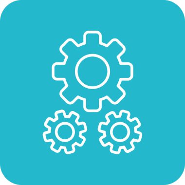 Ayarlar vektör simgesi. Yazdırma, mobil ve web uygulamaları için kullanılabilir.