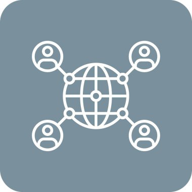 Ağ vektör simgesi. Yazdırma, mobil ve web uygulamaları için kullanılabilir.