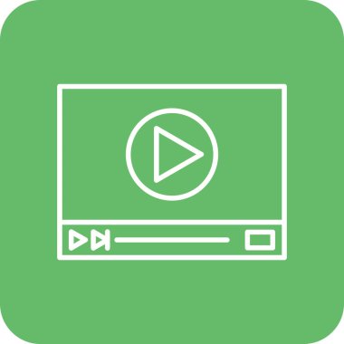 Video Oyuncu vektör simgesi. Yazdırma, mobil ve web uygulamaları için kullanılabilir.
