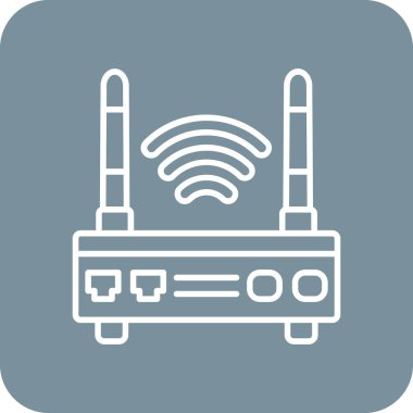 Wifi Router vektör simgesi. Yazdırma, mobil ve web uygulamaları için kullanılabilir.