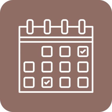 Takvim vektör simgesi. Yazdırma, mobil ve web uygulamaları için kullanılabilir.