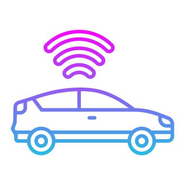 Akıllı araba vektör simgesi. Yazdırma, mobil ve web uygulamaları için kullanılabilir.