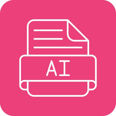 Ai vektör simgesi. Yazdırma, mobil ve web uygulamaları için kullanılabilir.