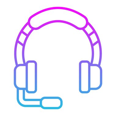 Kulaklık vektör simgesi. Yazdırma, mobil ve web uygulamaları için kullanılabilir.