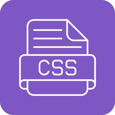 Css vektör simgesi. Yazdırma, mobil ve web uygulamaları için kullanılabilir.