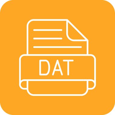 Dat vektör simgesi. Yazdırma, mobil ve web uygulamaları için kullanılabilir.