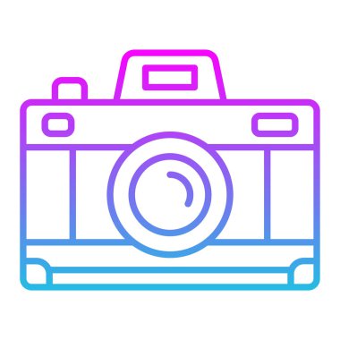 Kamera vektör simgesi. Yazdırma, mobil ve web uygulamaları için kullanılabilir.