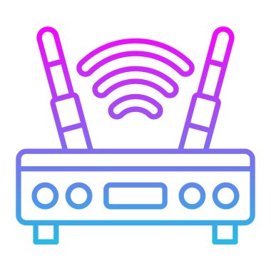 Yönlendirici vektör simgesi. Yazdırma, mobil ve web uygulamaları için kullanılabilir.