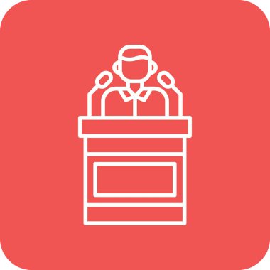 Konferans vektör simgesi. Yazdırma, mobil ve web uygulamaları için kullanılabilir.