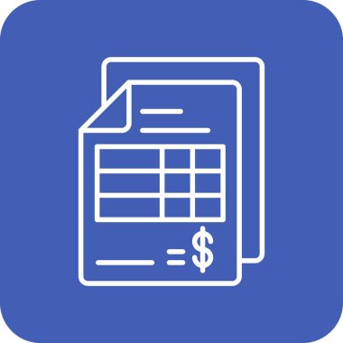 Fatura vektör simgesi. Yazdırma, mobil ve web uygulamaları için kullanılabilir.