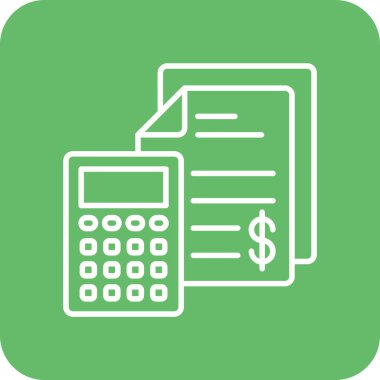 Bütçe vektör simgesi. Yazdırma, mobil ve web uygulamaları için kullanılabilir.