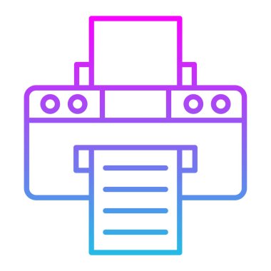 Yazıcı vektör simgesi. Yazdırma, mobil ve web uygulamaları için kullanılabilir.