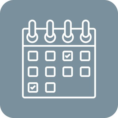 Takvim vektör simgesi. Yazdırma, mobil ve web uygulamaları için kullanılabilir.